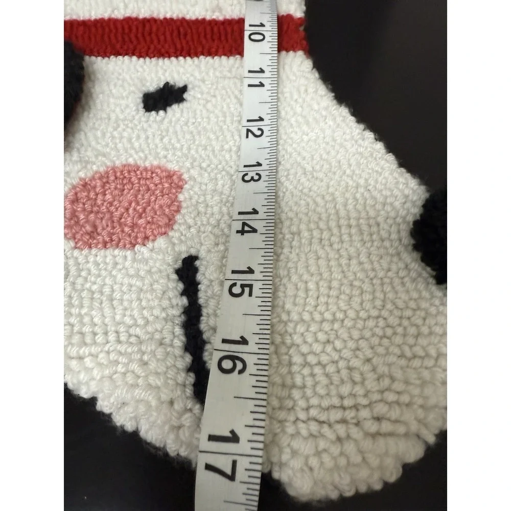Lucky Dog Christmas Pom Pom Stocking Snoopy Peanuts Missing One Pom Pom